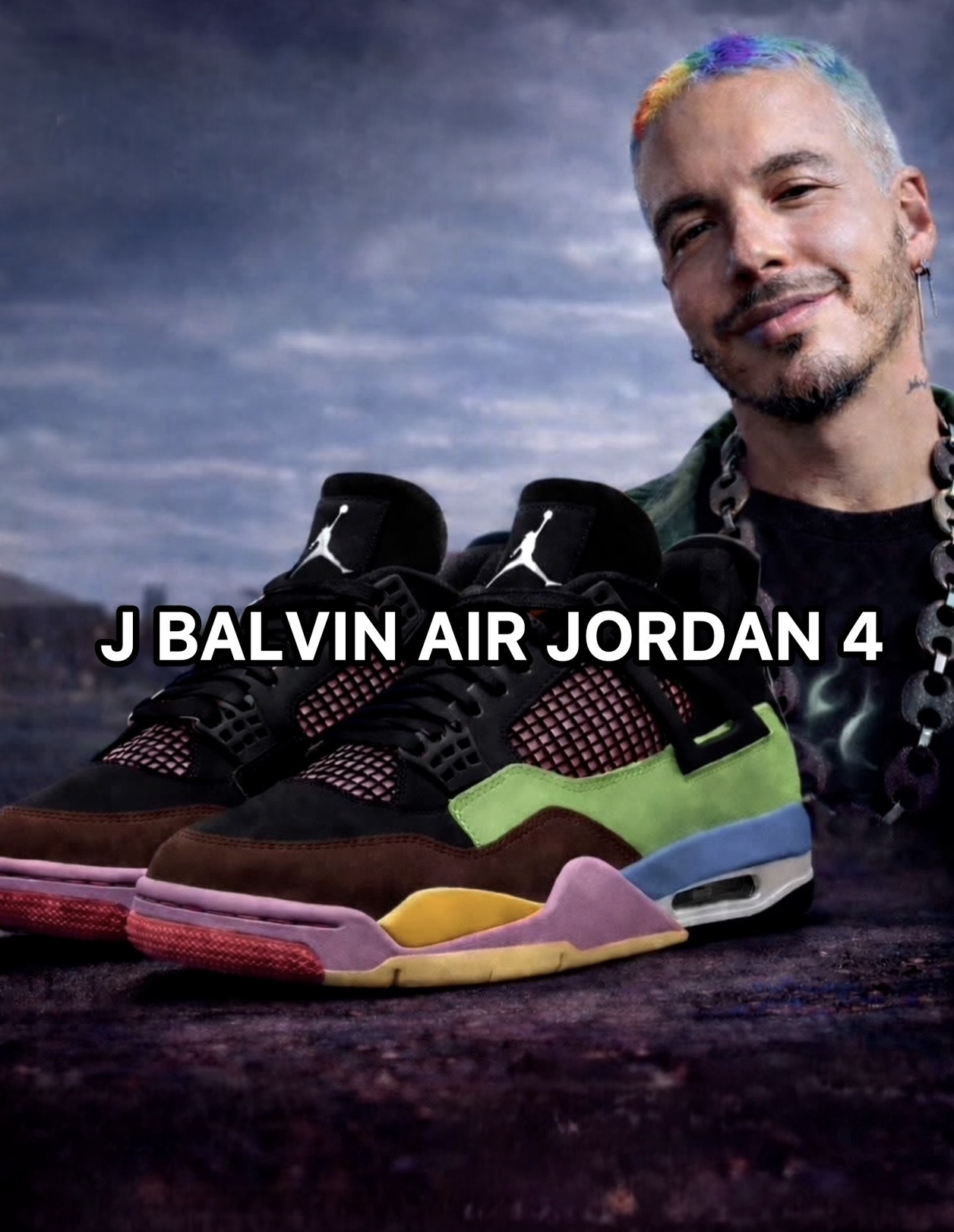 J Balvin x Air Jordan 4 A Bold Multi Colour 2026 Release