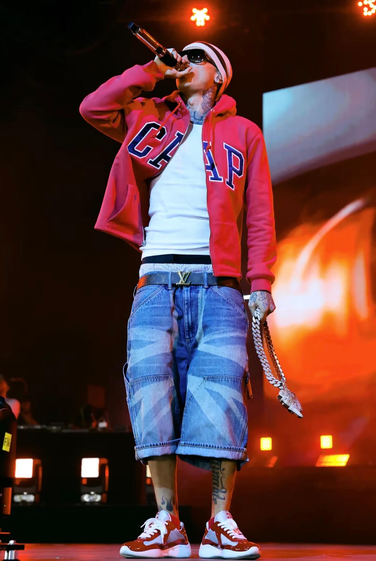 Central Cee Gap hoodie Coachella 2026 outfit