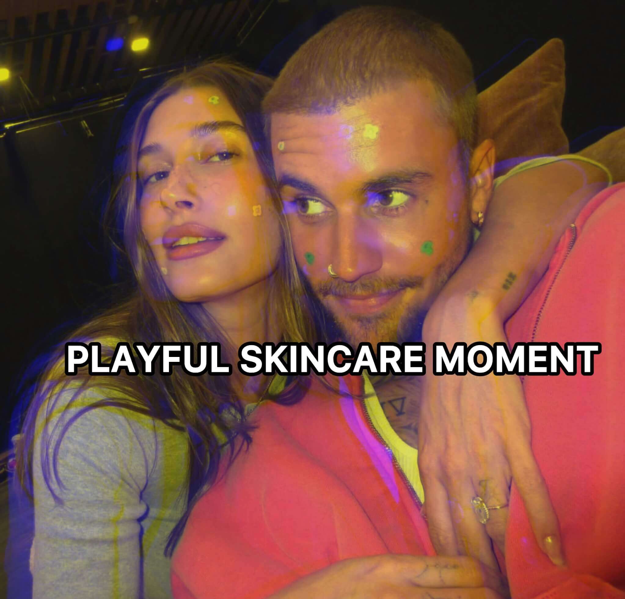 Hailey Bieber pimple patches Playful Skincare Moment