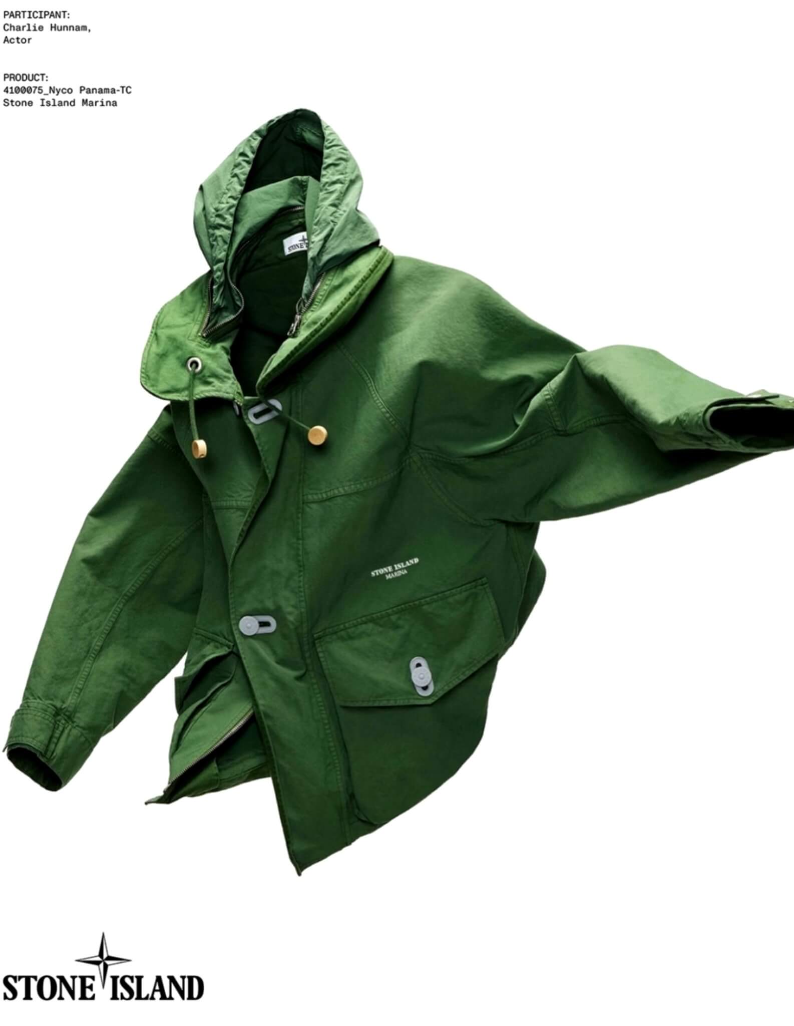 Stone Island Charlie Hunnam campaign Marina jacket