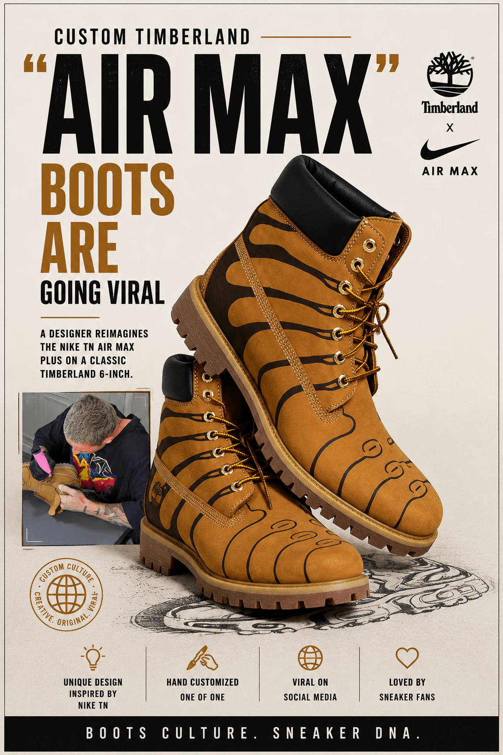 Timberland Nike TN Air Max boots Custom