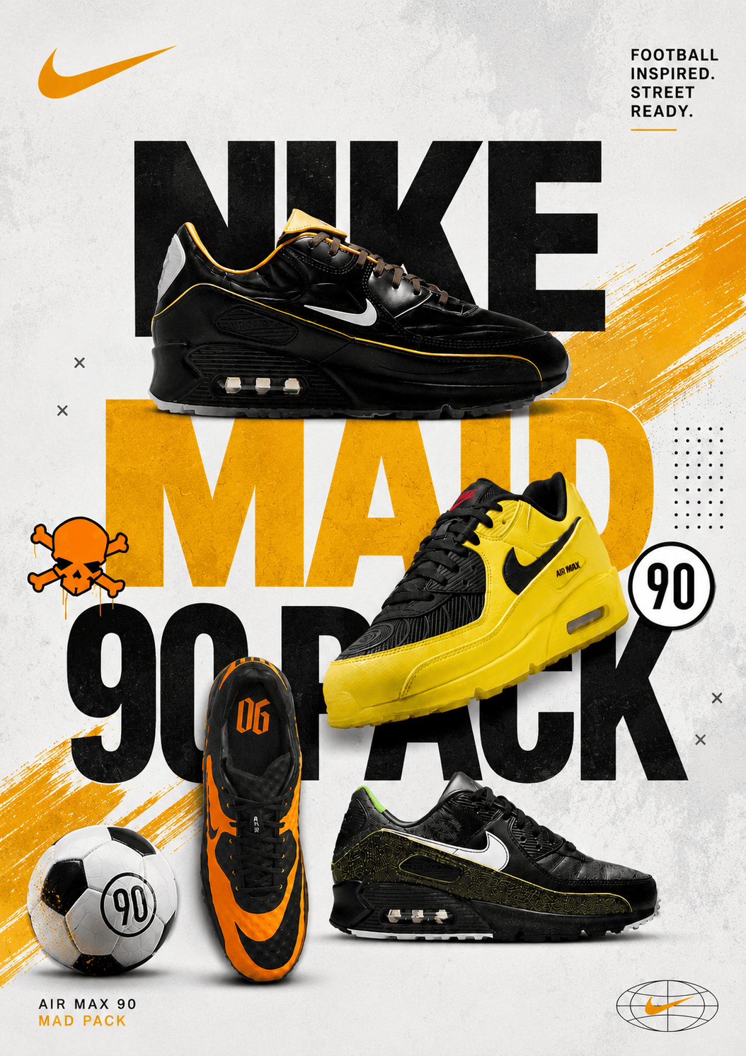 Nike Air Max 90 Mad Pack Football Streetwear Style