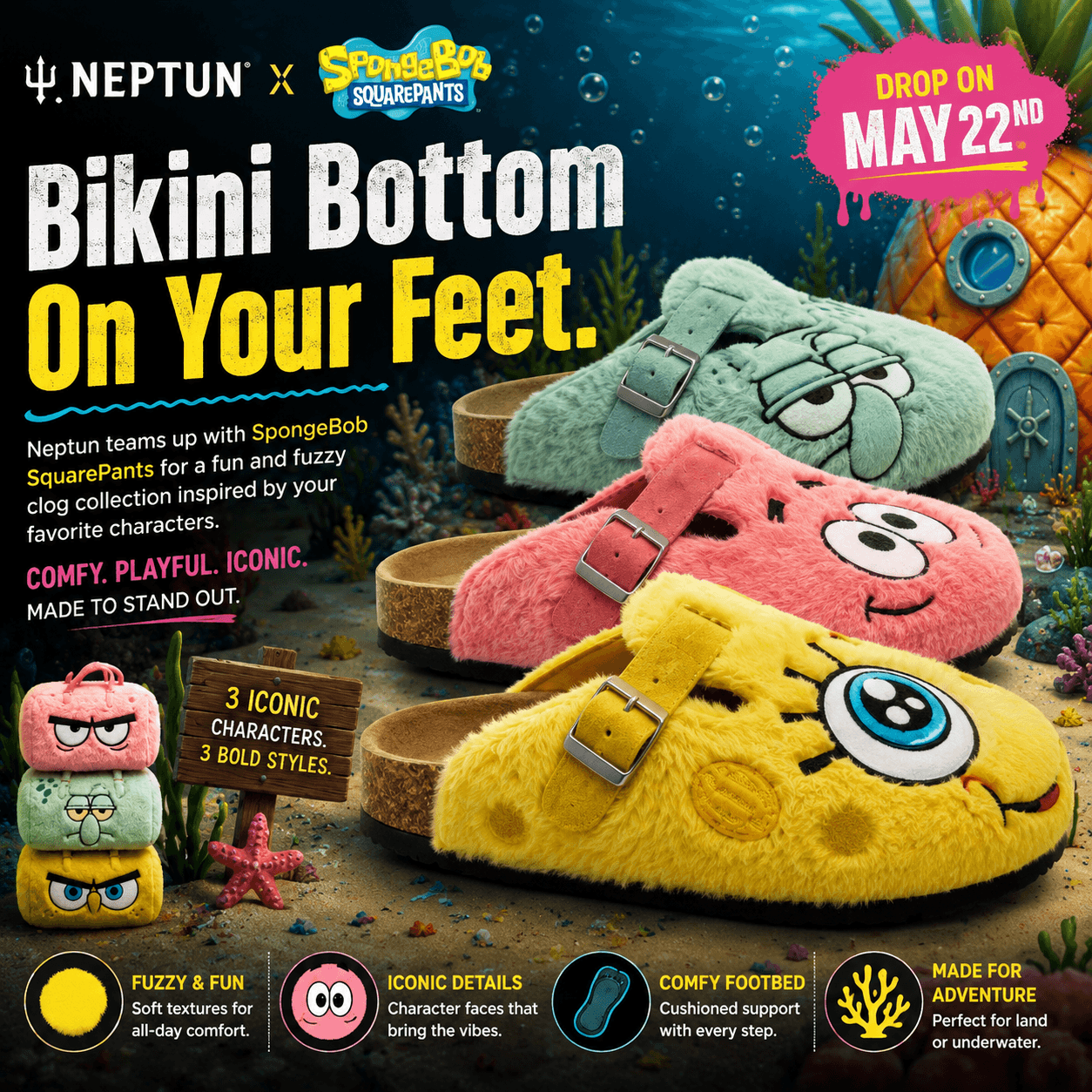 SpongeBob SquarePants Clogs Bring Bikini Bottom Energy