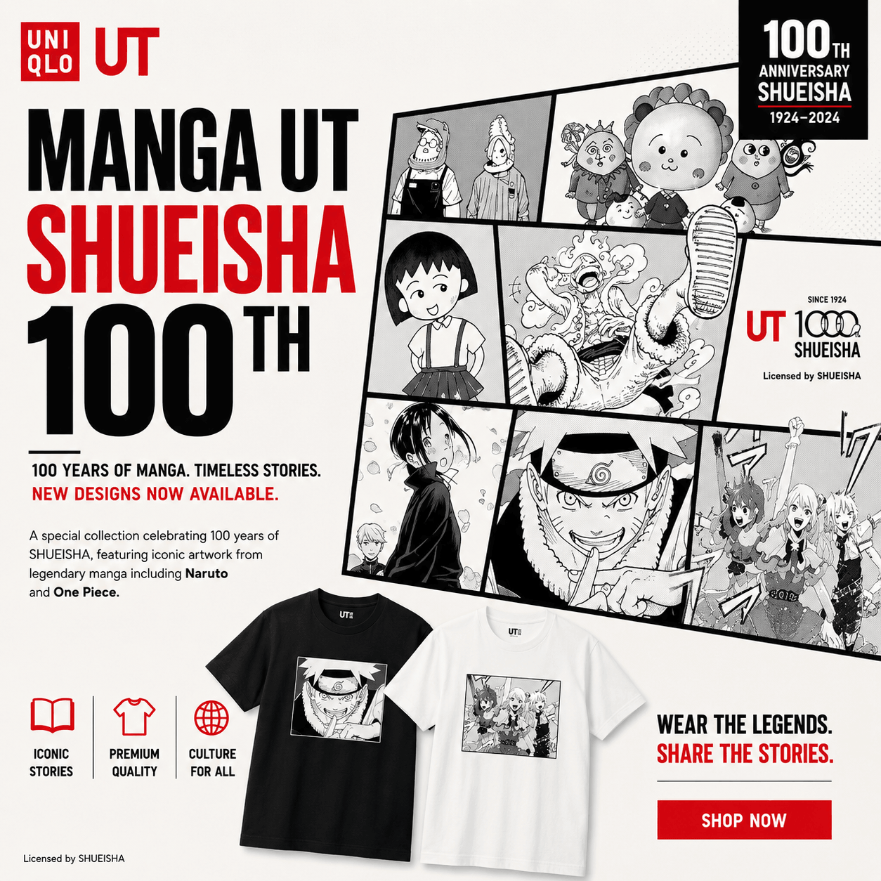 UNIQLO Celebrates Manga History With New Shueisha 100th Collection