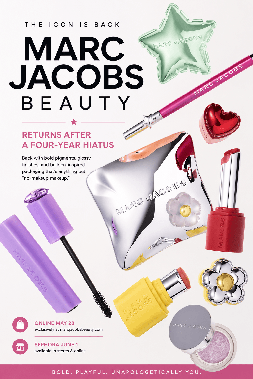 Marc Jacobs Beauty comeback Makeup 2026