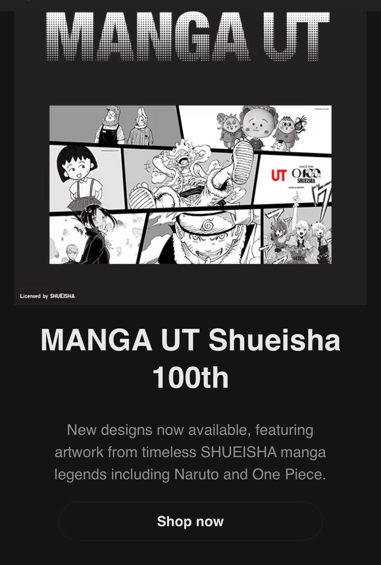UNIQLO Celebrates Manga History With New Shueisha 100th Collection