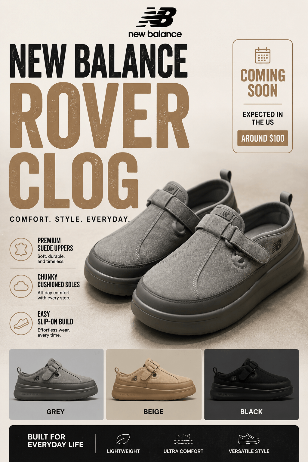 New Balance Rover Clog Release Date & First Look