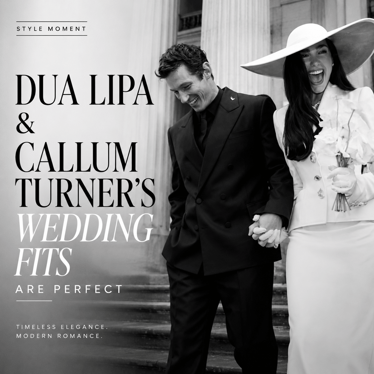 Dua Lipa & Callum Turner’s Wedding Looks Are Pure Fashion Inspiration