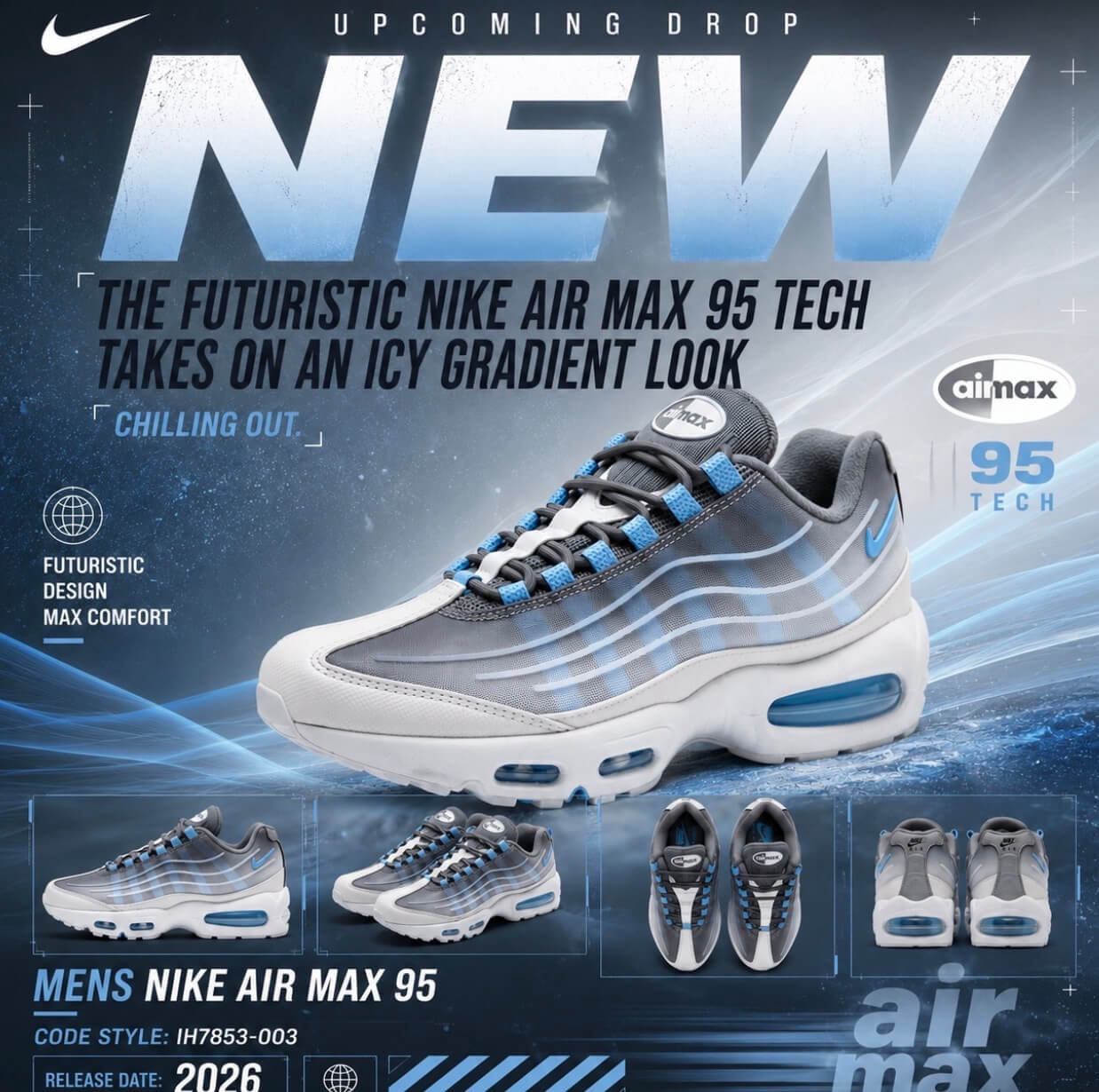 Nike Air Max 95 Smoke Grey Football Blue
