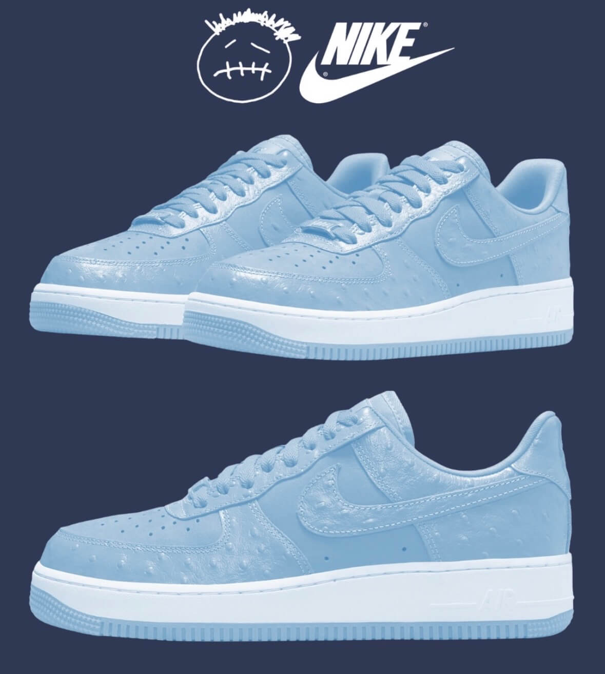 Travis Scott x Nike Air Force 1 Low Icey Blue Release 2026 