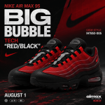 Nike Air Max 95 Big Bubble Tech Red Black Bold New Look 
