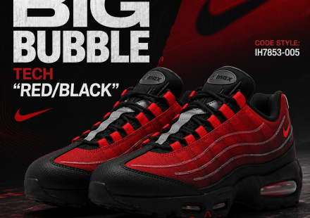 Nike Air Max 95 Big Bubble Tech Red Black Bold New Look 