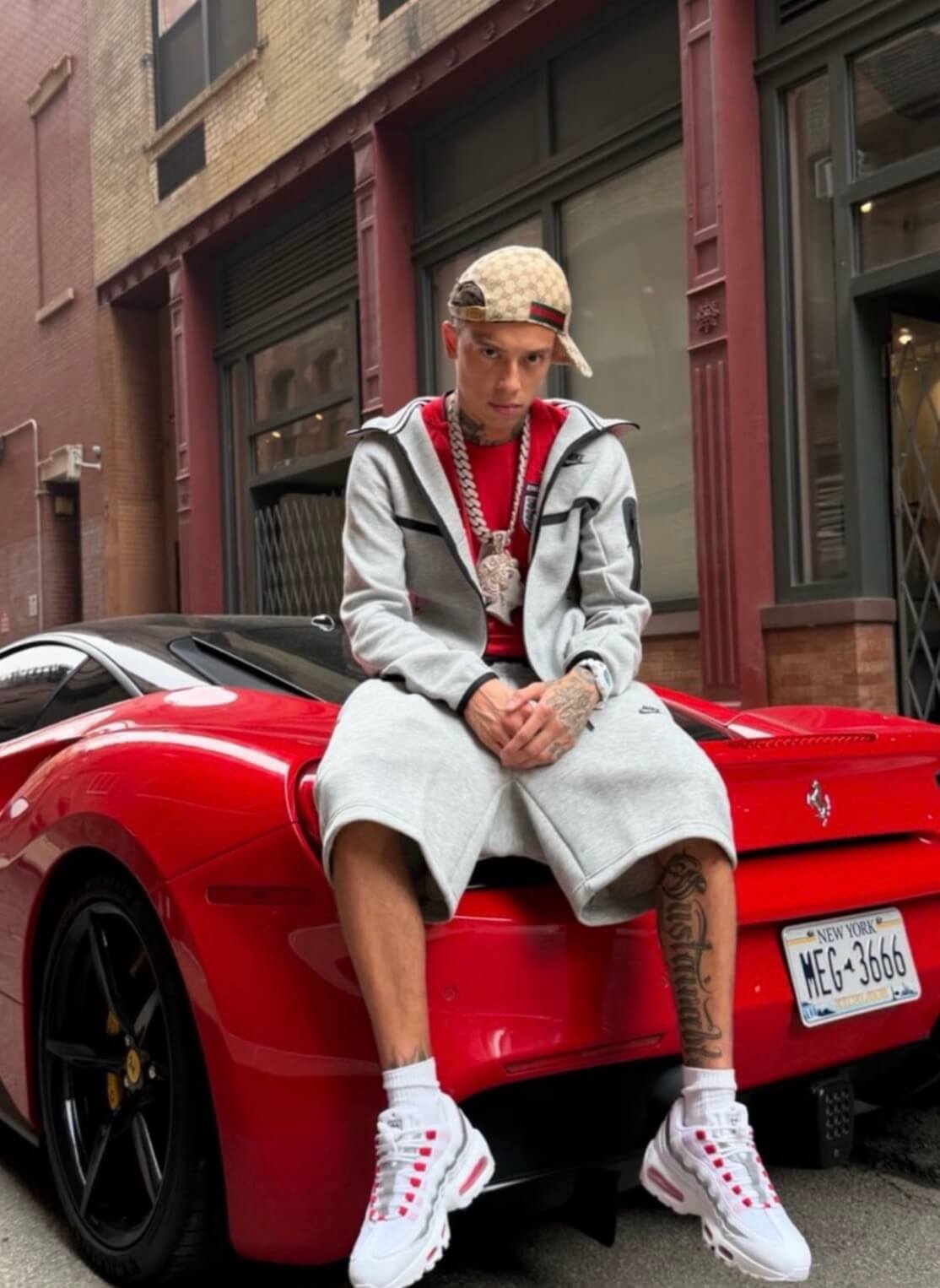 Central Cee's England-inspired Outfit Costs £773