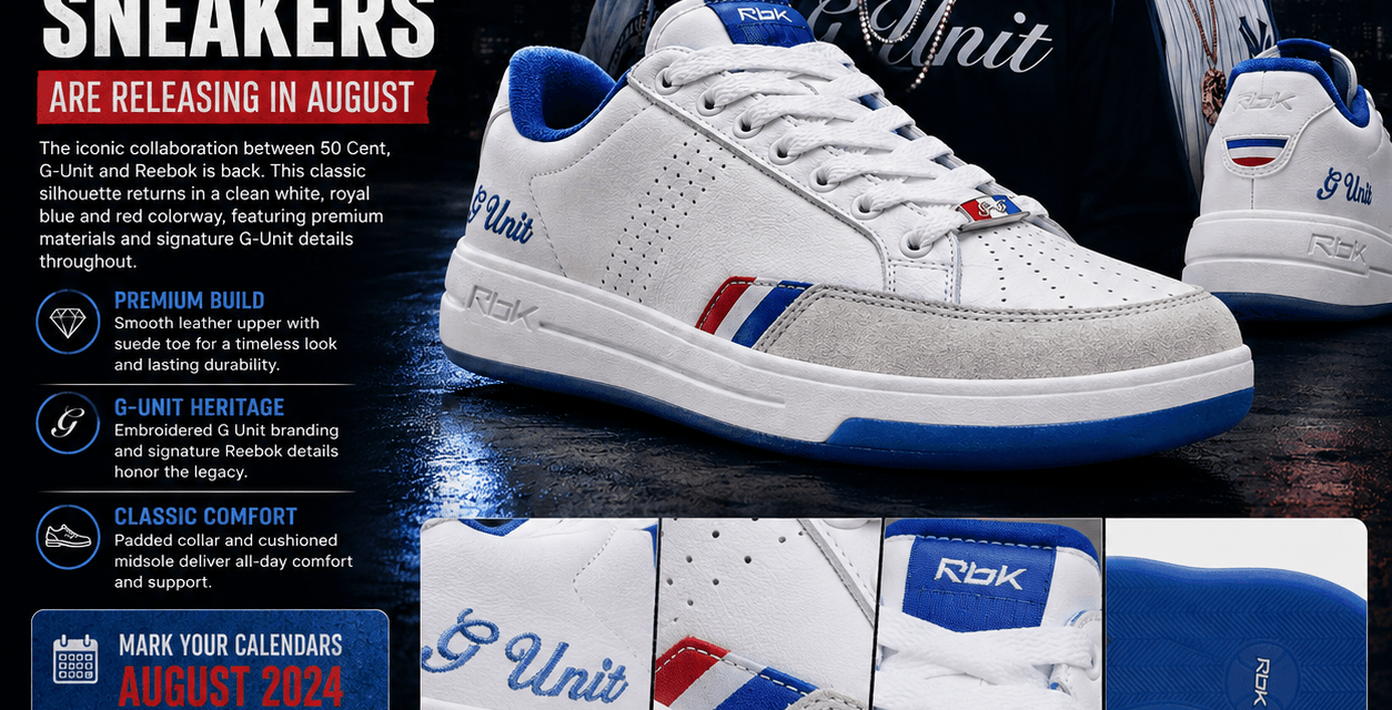 50 Cent's Reebok G-Unit Sneakers Are Back This August