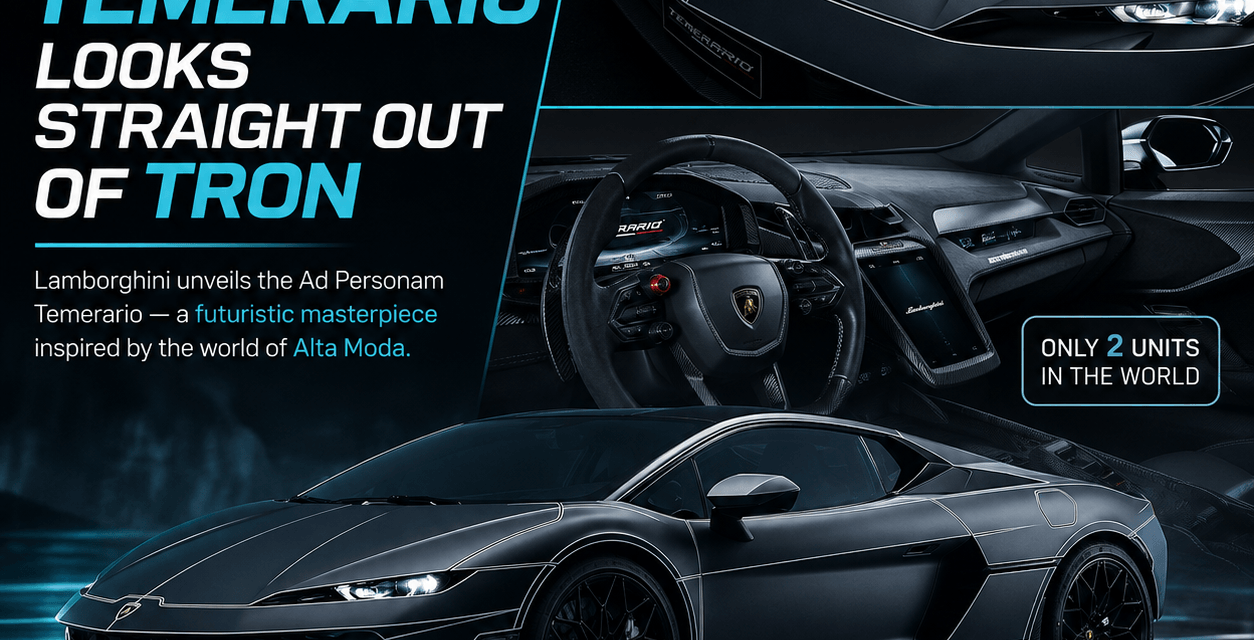 Lamborghini Temerario Ad Personam Looks Like It Drove Out of Tron
