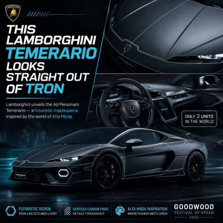 Lamborghini Temerario Ad Personam Looks Like It Drove Out of Tron