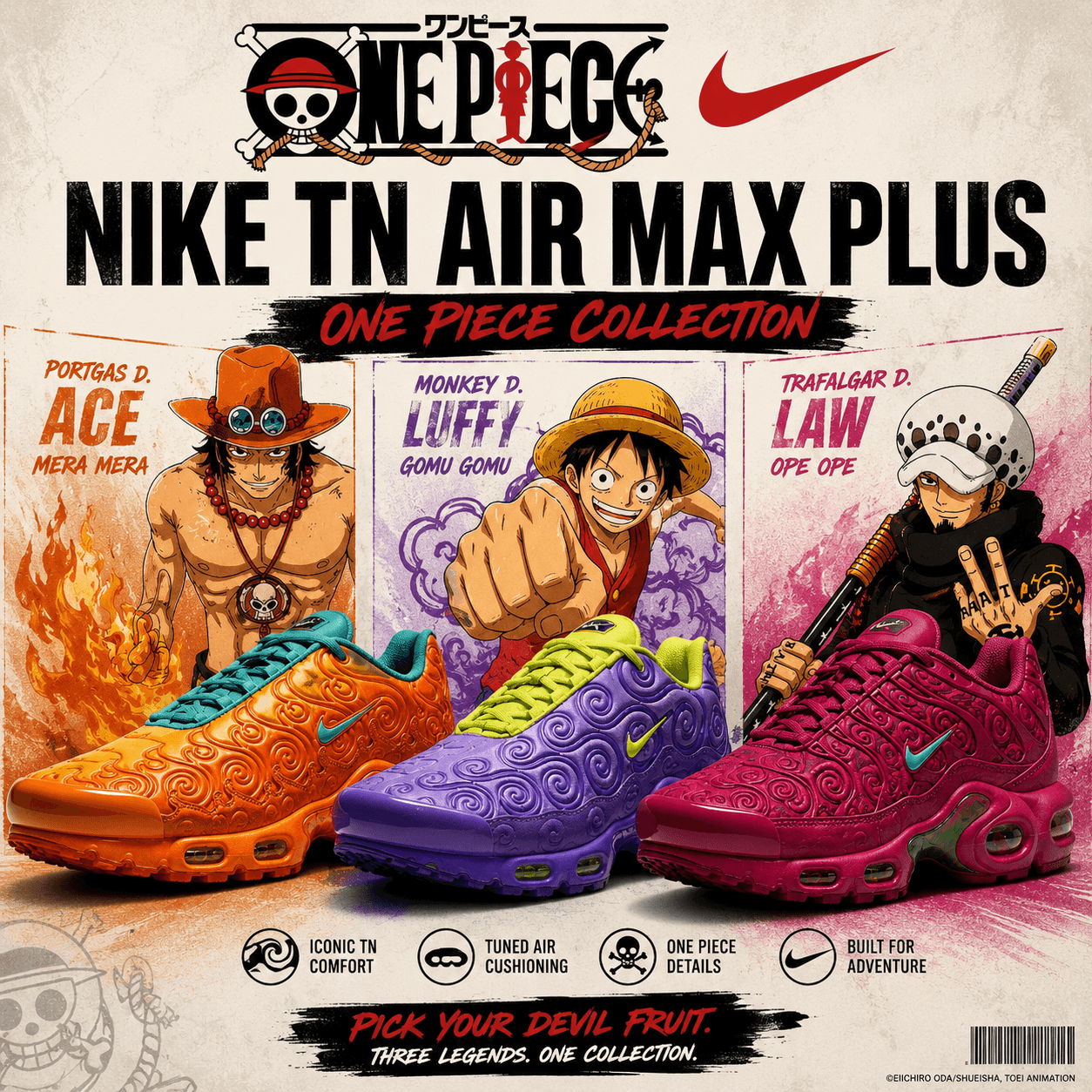 One Piece x Nike TN Air Max Plus Upcoming Drop