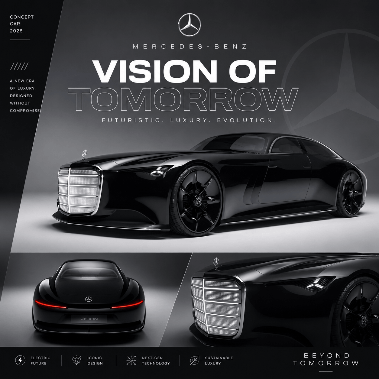 Mercedes-Benz Teases Futuristic New Sedan Concept