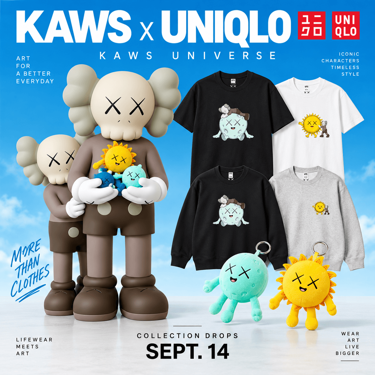 KAWS x UNIQLO “KAWS UNIVERSE” Collection Drops September 14