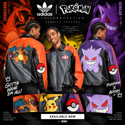 Pokémon x adidas Varsity Jackets Charizard Gengar & Pikachu