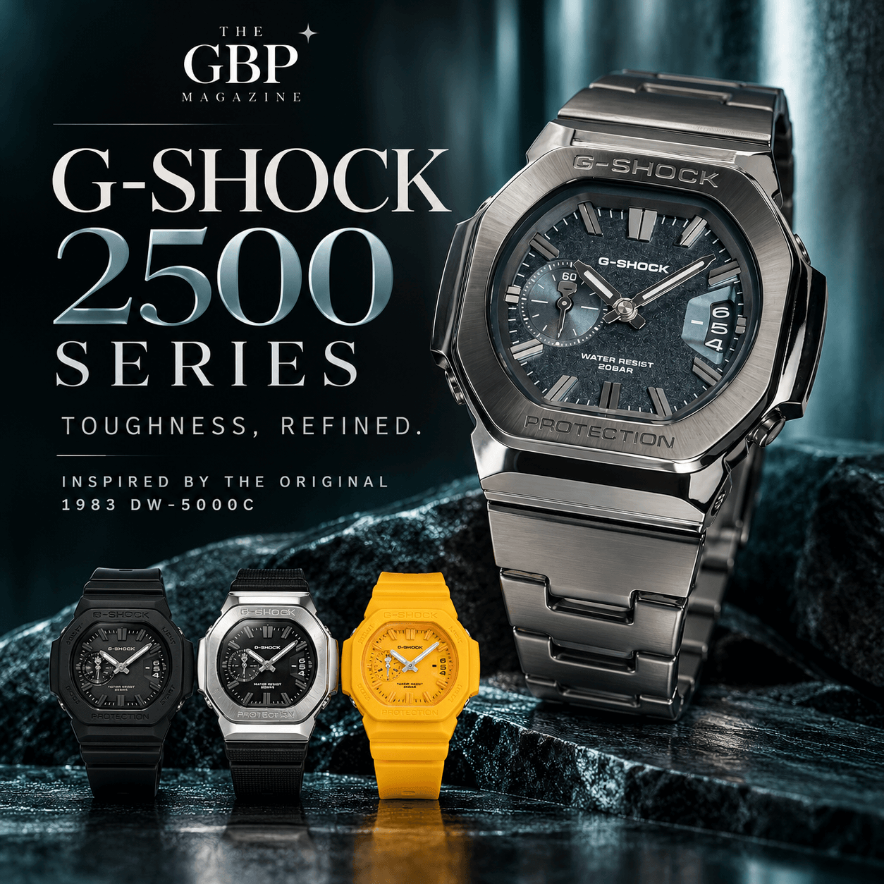 Casio G-SHOCK 2500 Series stainless-steel watch and new colourways